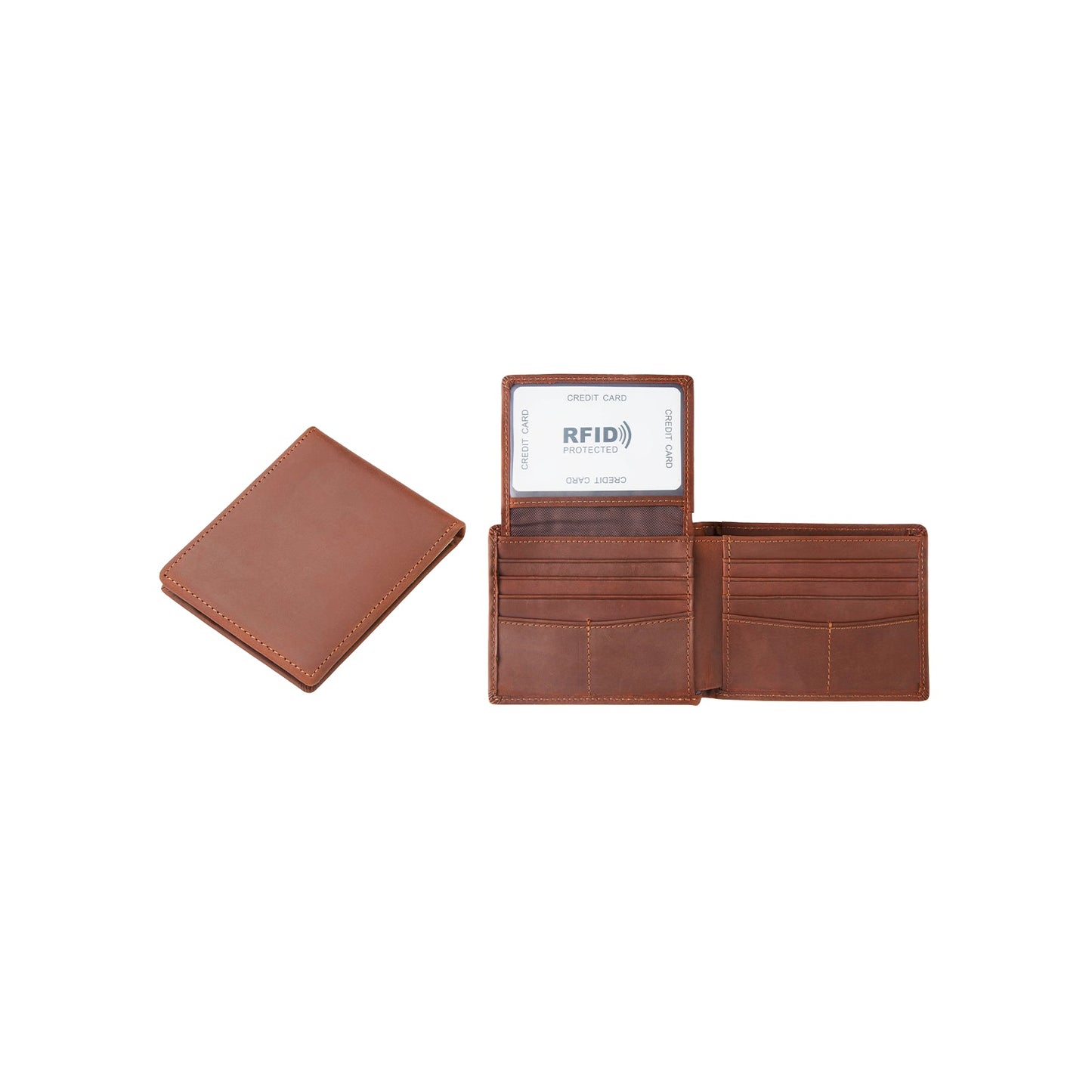 Black Leather Bifold Wallet